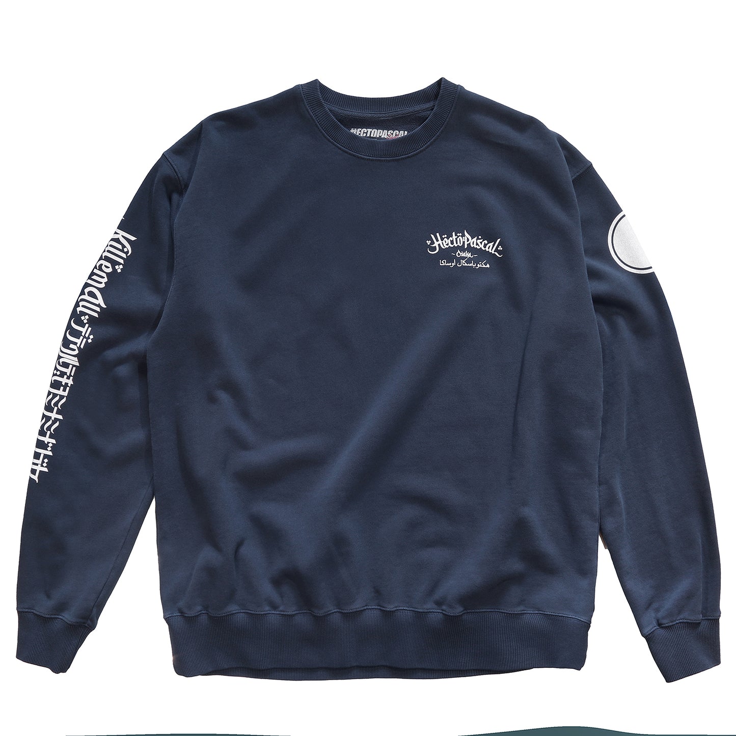 HECTOPASCAL 2024 WINTER ARABIC LOGO CREW NECK (DOLPHIN NAVY)