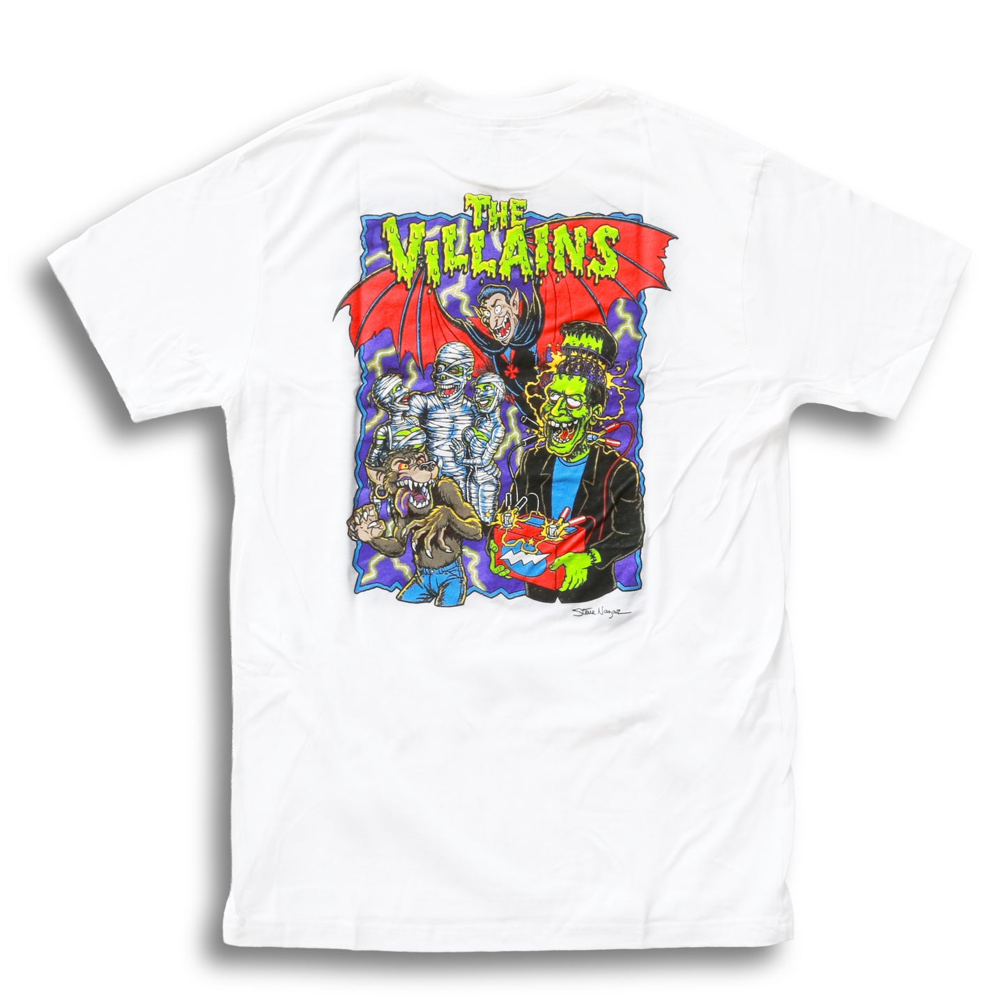 THE VILLAINS STEVE NAZAR T-SHIRT WHITE