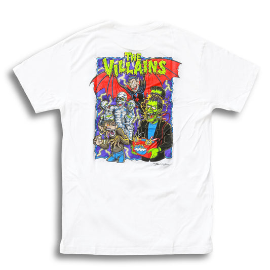 THE VILLAINS STEVE NAZAR T-SHIRT WHITE