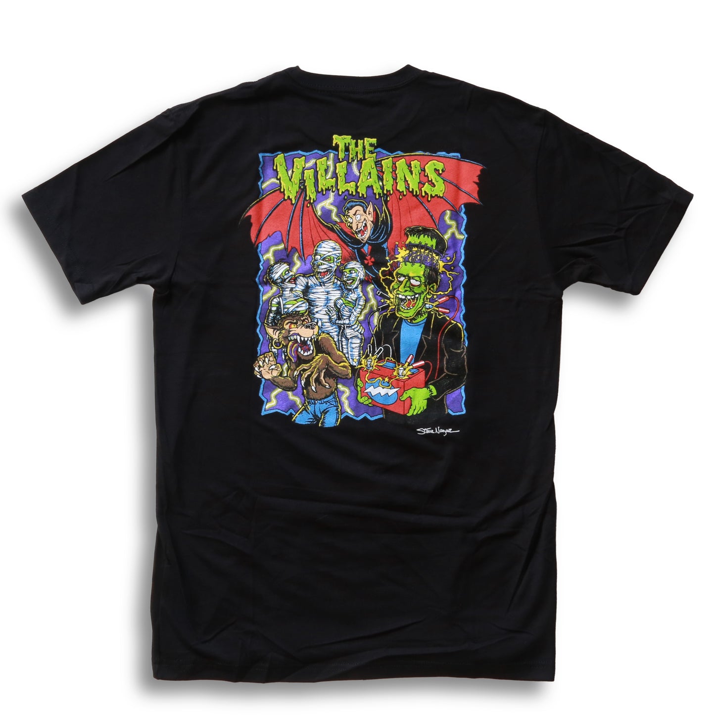 THE VILLAINS STEVE NAZAR T-SHIRT BLACK