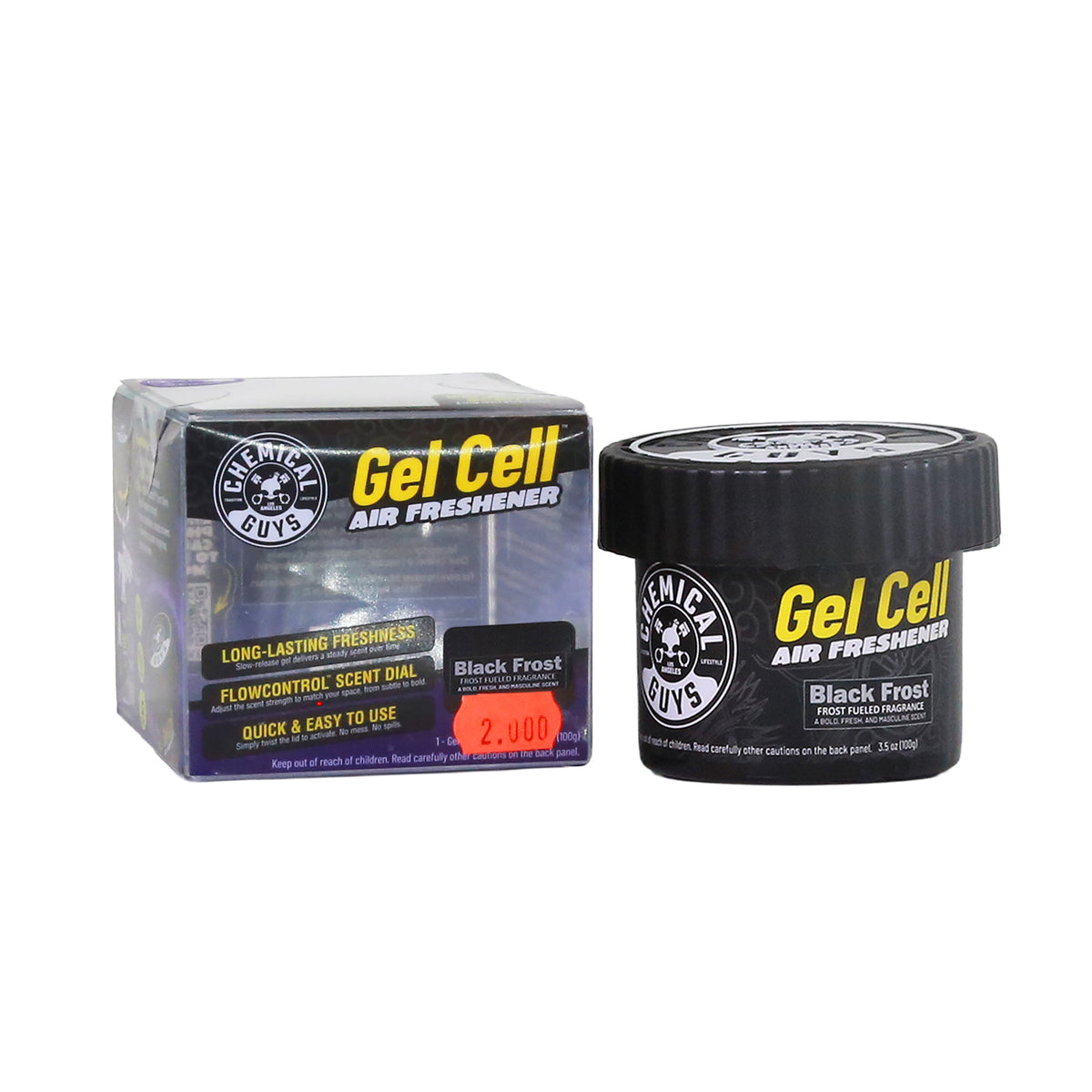 CHEMICAL GUYS GEL CELL AIR FRESHENER BLACK FROST